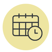 Icon representing flexible tour times for boat trips